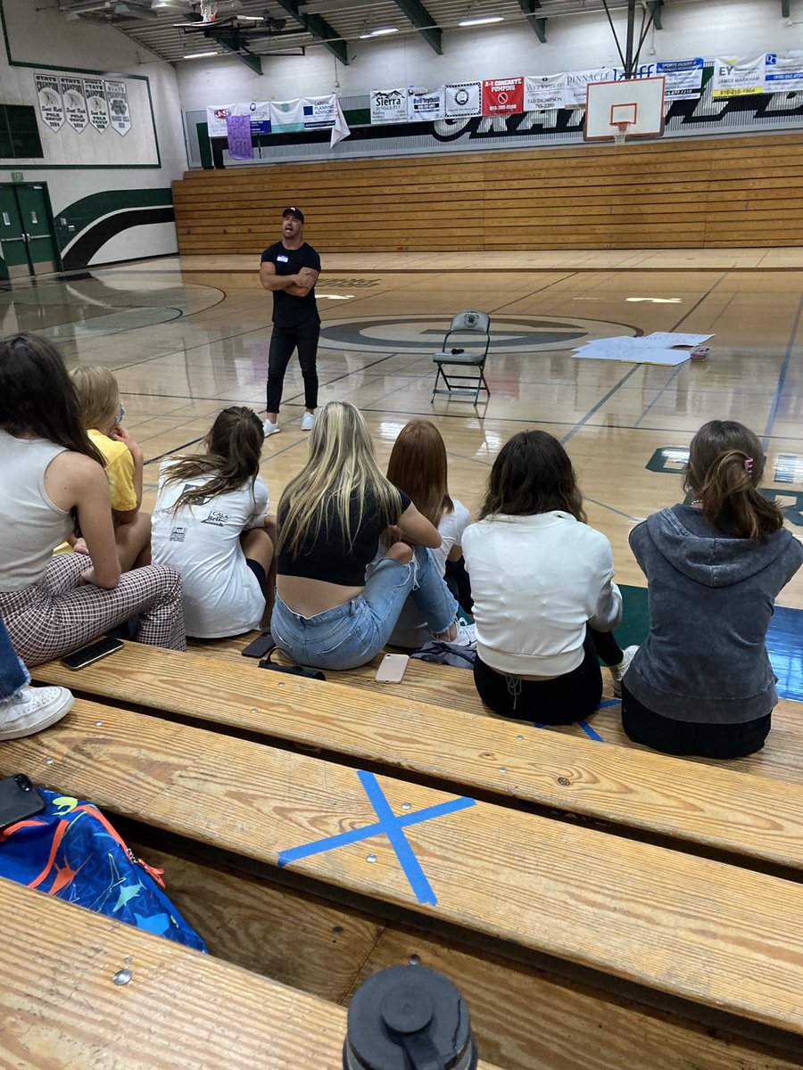PHOTO OF THE DAY: Former NFL player, Caleb Campbell, speaks to the student leaders of GBHS at this year’s leadership summit.

Photo by Justin Ha
