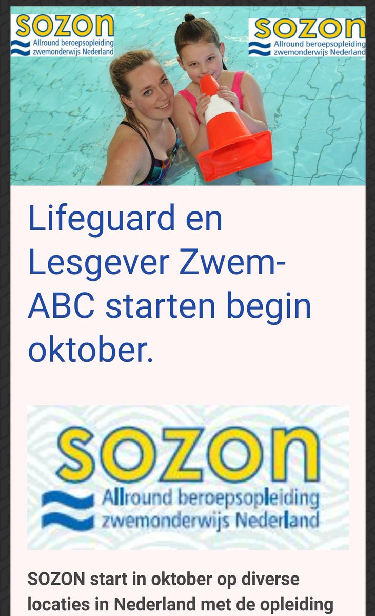 Vandaag informatie over de opleidingen via de mail verzonden. Niet ontvangen? Vraag de mail aan via info@sozon.nl of bel 06-20890274