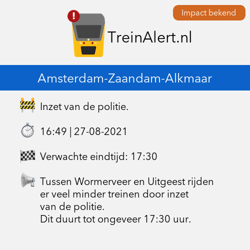 Melding politie Inzet Wormerveer