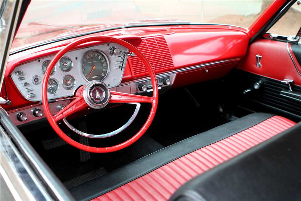 Mercomatic's tweet photo. 1962 #Plymouth #SportFury 2-Dr HT; 413 cid #MaxWedge, 2x4 bbl, 420 hp; 3-speed Torqueflite; Gross Torque 480 ft lb @ 3200 rpm, 3.54 rear axle; Theoretical Top Speed 123 mph; 0-60 mph 5.3 sec; Quarter Mile 14.0 sec @ 98mph; Power to Weight ratio 0.974 hp per 10 lb. MSRP $3,480 https://t.co/HW7pAVaZeC