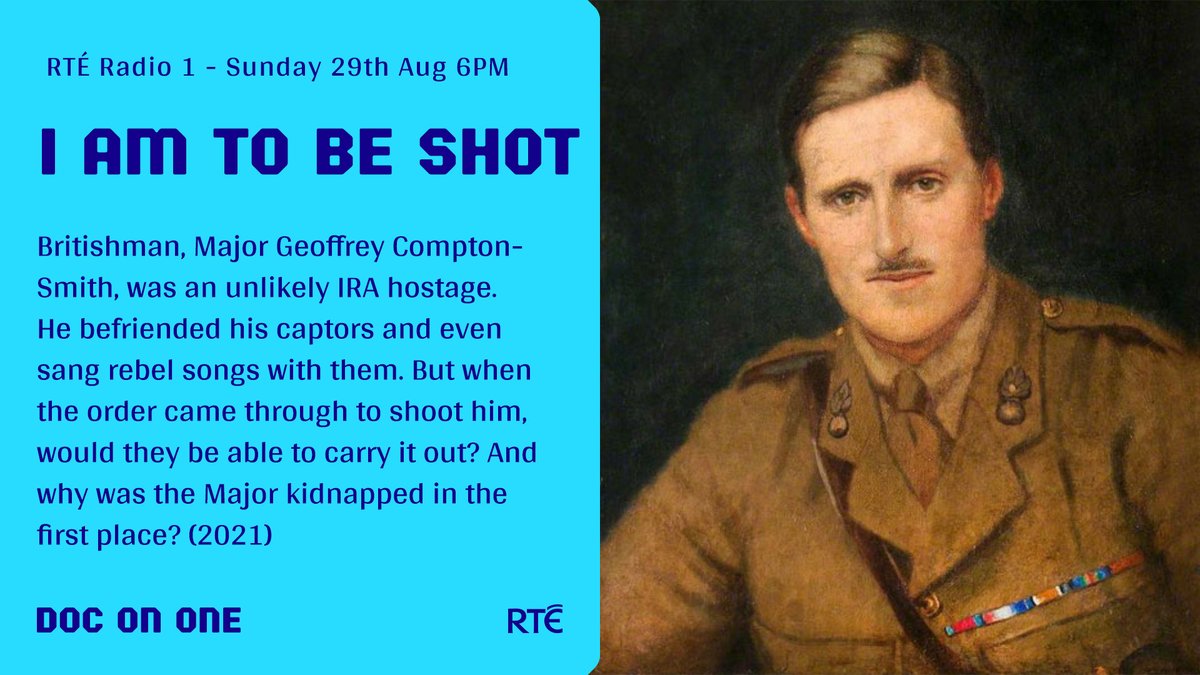 Reminder to keep 6pm free as our latest doc 'I Am To Be Shot' airs <a href="/RTERadio1/">RTÉ Radio 1</a> When a Cork schoolgirl researched a 100-year old #WarofIndependence story about the local IRA and a British officer, she came across some remarkable information which led to this evenings doc.