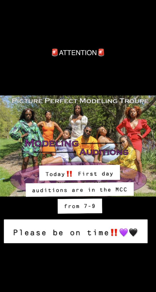 THEPPMT's tweet photo. Auditions are TODAY after the activities fair ‼️ please pay close attention to the flyer. Auditions will be held in the MCC from 7-9

*Heels and hard bottoms are required* 

Makeup artists and photographers are needed‼️

See you there!💜🖤

#CanYouPivotWithUs? 👠👞 https://t.co/zg7mFjCIbf