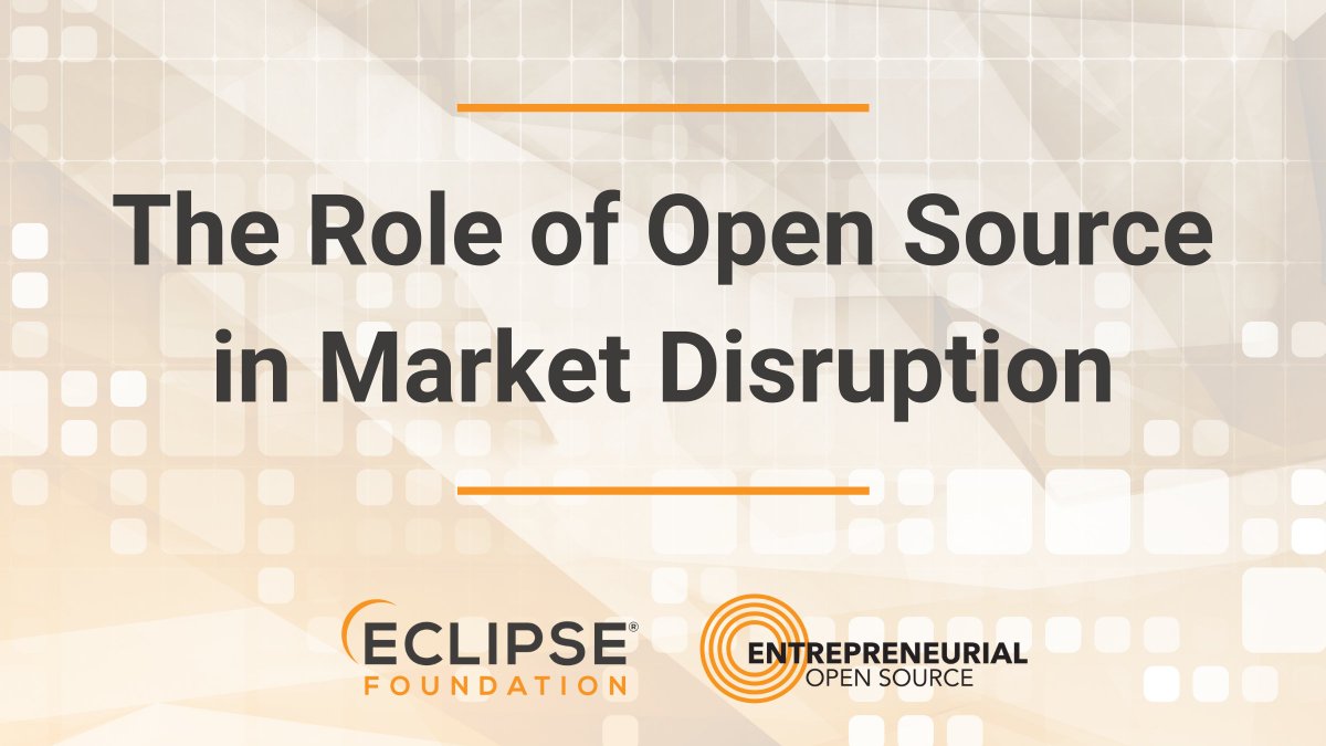 EclipseFdn's tweet image. Companies are driving value with #opensource in a variety of ways. Learn about the role of open source in market disruption by reading @gblondelle’s new @OSS4Biz blog post: hubs.la/H0VZ3wF0 #businessvalue #OSS4Biz