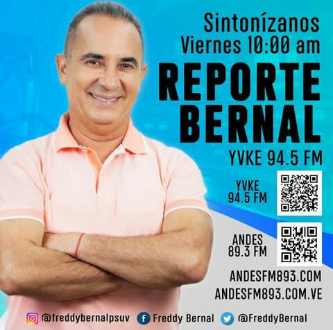 Los días Viernes, en Táchira yo escucho #ReporteBernal

¡Amemos al Táchira!
💛🖤❤️

<a href="/FreddyBernal/">Freddy Bernal</a> <a href="/Juntosxtachira1/">Juntos por Táchira</a> <a href="/MiguelDFAES/">Miguel Domínguez</a> <a href="/arguelloyepfri/">Yepfri Arguello</a> <a href="/BermudezJoseA/">Bermúdez José</a> <a href="/PSUVTachira/">PSUV Táchira</a>
