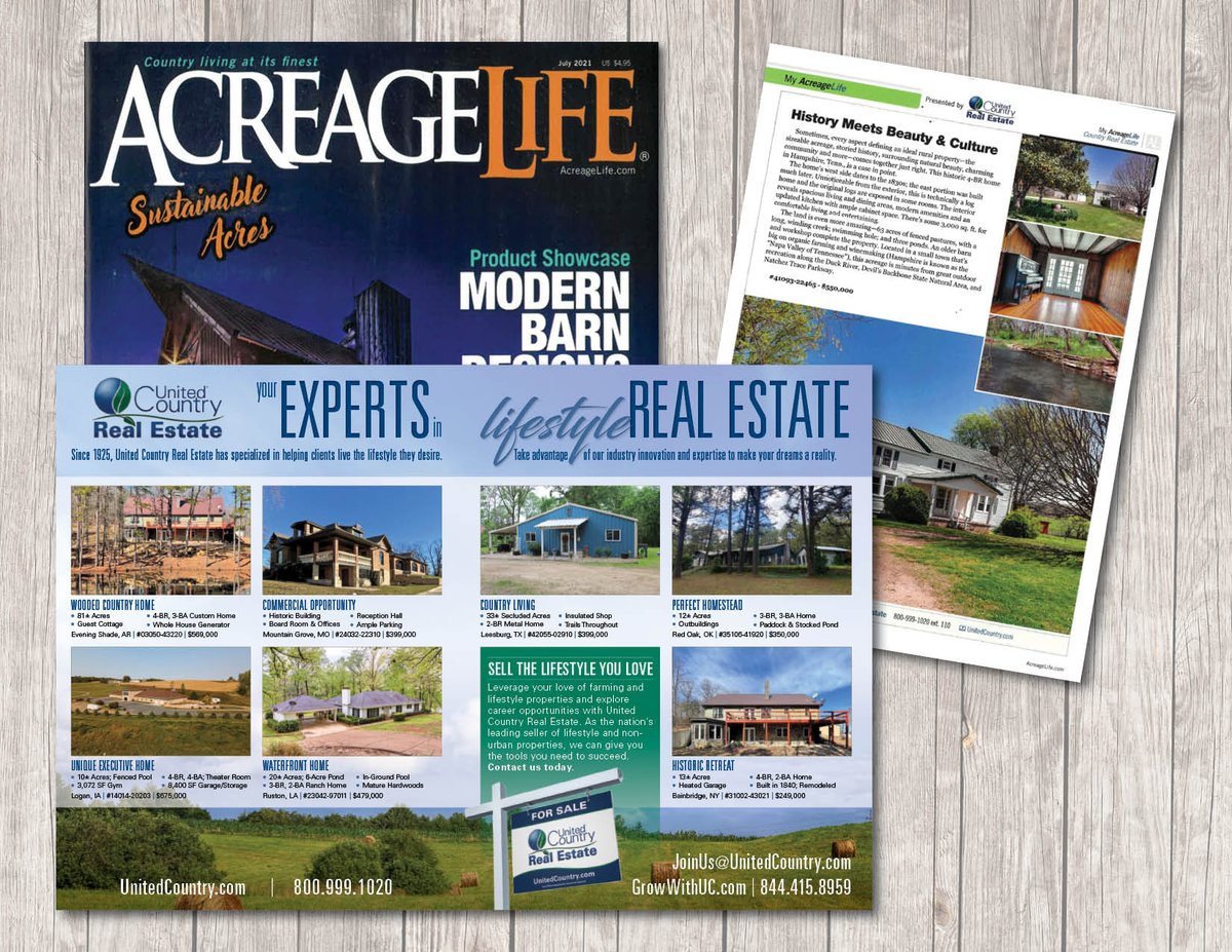 Have a property you want to sell, but you need national exposure to get more interested quality buyers (...more money)? That's what we are here for! We advertise our properties in magazines like Acreage Life! Check out the latest spread below. #realestate