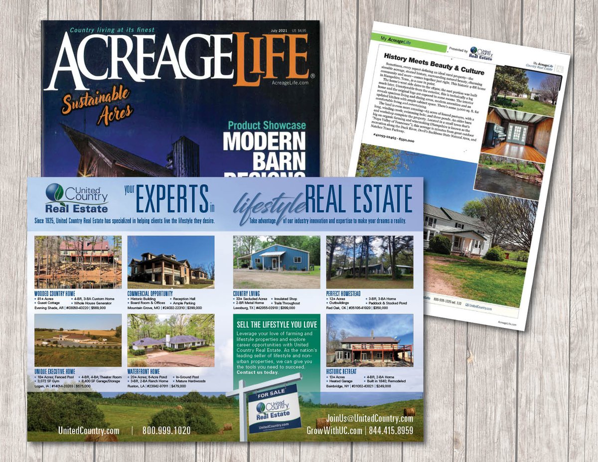 Have a property you want to sell, but you need national exposure to get more interested quality buyers (...more money)? That's what we are here for! 
We advertise our properties in magazines like Acreage Life! Check out the latest spread below. #realestate