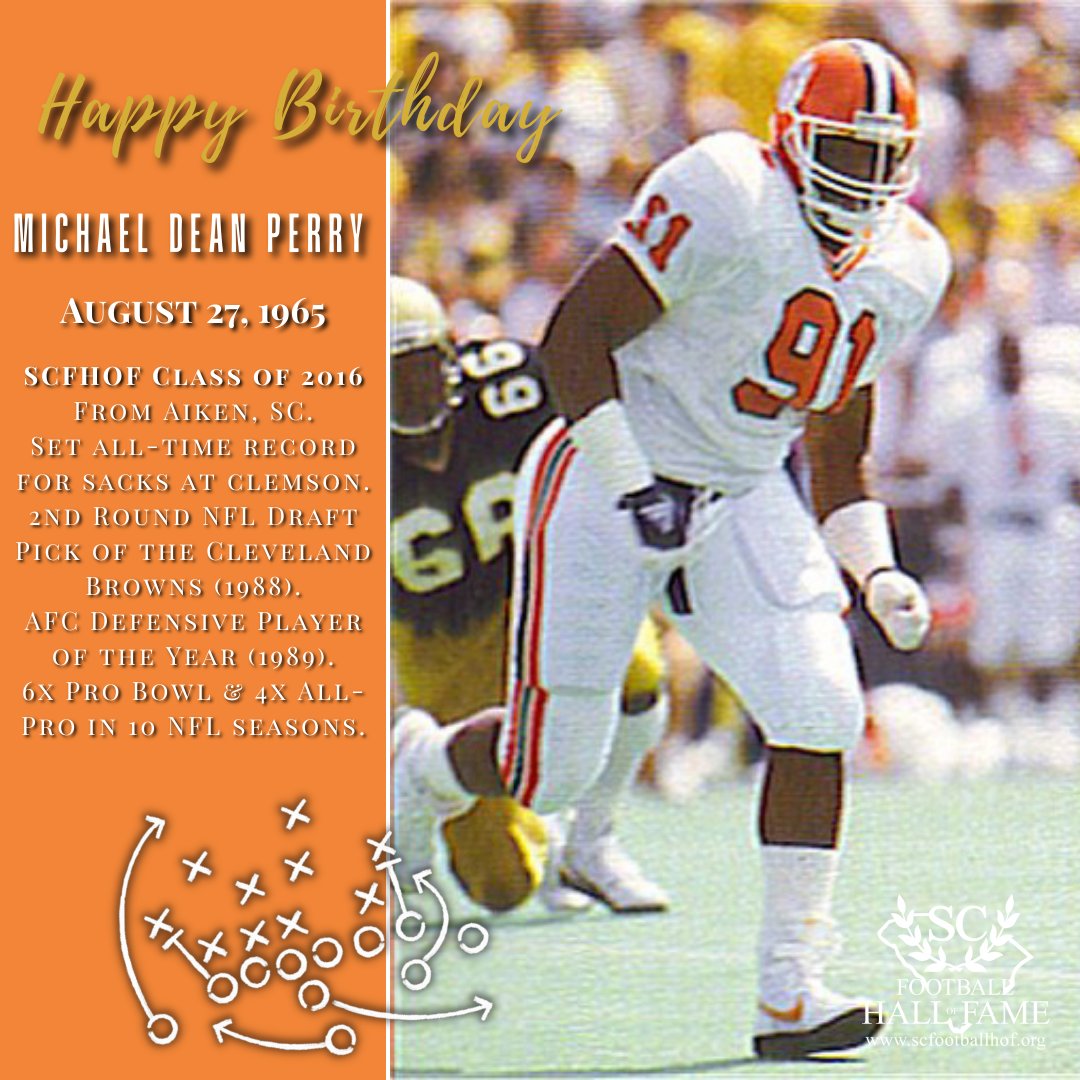 SCFootballHOF's tweet image. Happy Birthday Michael Dean Perry! #SCFHOF16 #Aiken @TBredFootball 
scfootballhof.org/inductees/indu…