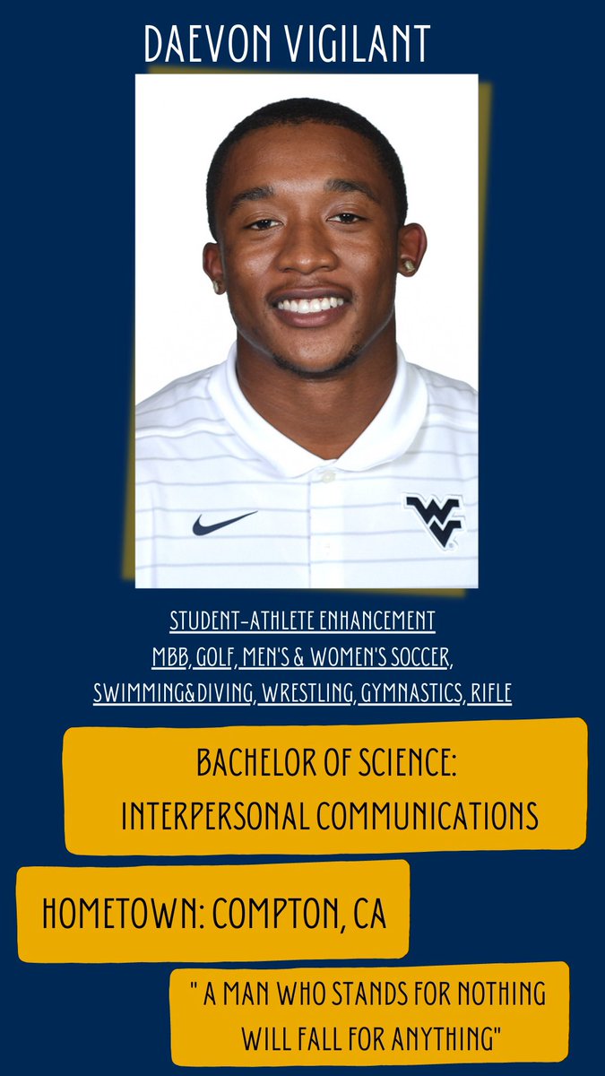 WVUSAAC's tweet photo. We would like to welcome two new faces to the Mountaineer family 😃
•
• 
Alexis Garrett and Daevon Vigilant will serve as Graduate - Assistants in the Office of Student-Athlete Enhancement ! https://t.co/C3mqxMCeou