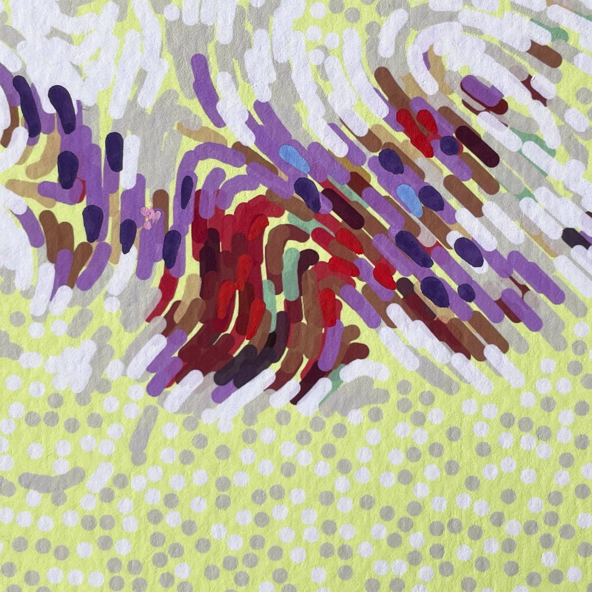 Cory_Haber's tweet image. Gerbera Daisy in Yellow - generative flower print with acrylic paint on top. 

#flowers #generativeart #flowfield #creativecoding #processing #art #acrylicpaint  #generative #algorithmicart