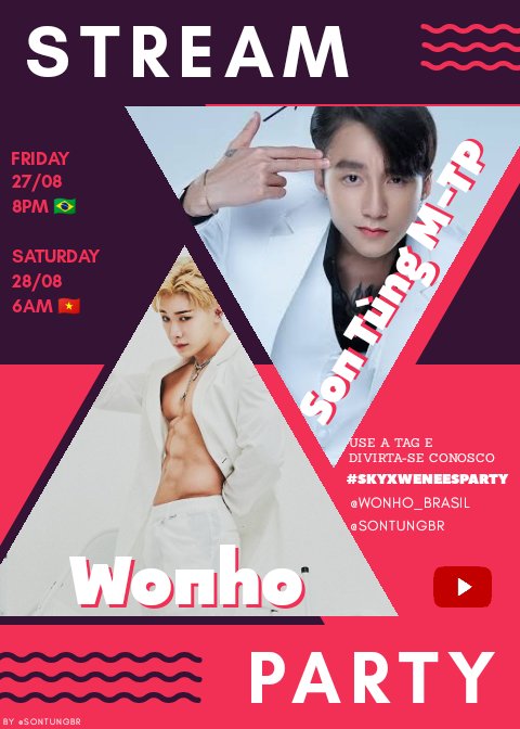 SonTungBR's tweet photo. É HOJEEEEEEEE! 💙🥳

Sexta é dia de esquenta e hoje teremos a companhia da @wonho_Brasil

Esperemos você hoje às 20h 🇧🇷 27/08, 6AM 🇻🇳 28/08.

#SkyxWeneesParty

@sontungmtp777 
#SonTungMTP
#SKY 
#EsquentaBlueLetter 
#WONHO #원호 #Blue_Letter
@official_WH_jp @official__wonho https://t.co/nt6W3qAty5