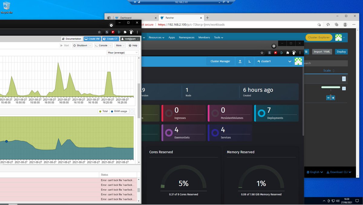 on vacation and fixing a "critical" minecraft-server problem... but why I chose to rdp in to a windows vm to get a browser to kick the #docker container in rancher/kubernetes on an ubuntu vm when I have chrome on my iPad...just bonkers