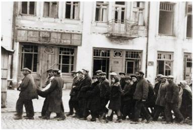 Jews marched through Kamenets to their execution site on the outskirts of town. There is #NoDenyingIt #HolocaustEducation #NeverAgain 