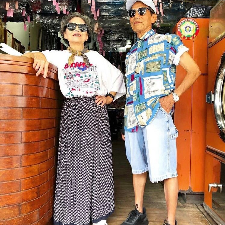 Taiwanese couple, 83 &amp; 84, pose with clothes forgotten at the laundromat they own, become influencers 

instagram.com/wantshowasyoung