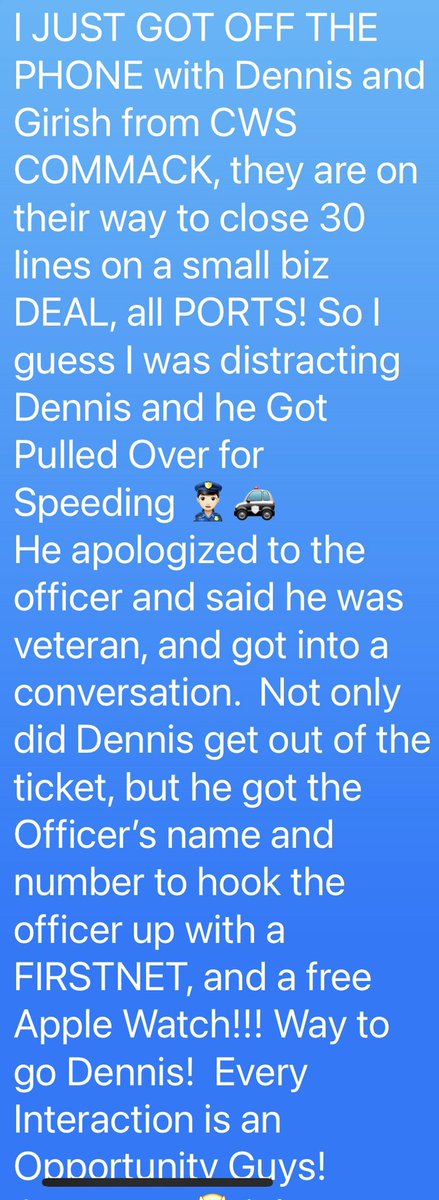 CWS (@cwservicesny) on Twitter photo DM Dennis Got Pulled Over for Speeding 👮🏻♀️🚓 today on way to close a CRU DEAL. Dennis got out of the ticket, AND he got the Officer’s name and number to hook the officer up with a FIRSTNET, and a free Apple Watch! #FNOMENAL #FIRSTNET <a href="/judy_cavalieri/">Judy Cavalieri</a> <a href="/KirkBailey17/">Kirk Bailey</a> <a href="/BenBNewYork/">Ben</a> DM Dennis Got Pulled Over for Speeding 👮🏻♀️🚓 today on way to close a CRU DEAL. Dennis got out of the ticket, AND he got the Officer’s name and number to hook the officer up with a FIRSTNET, and a free Apple Watch! #FNOMENAL #FIRSTNET <a href="/judy_cavalieri/">Judy Cavalieri</a> <a href="/KirkBailey17/">Kirk Bailey</a> <a href="/BenBNewYork/">Ben</a>