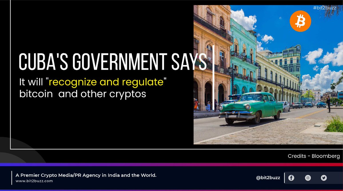 Bit2Buzz's tweet image. Cuba becomes the latest country to recognize and regulate Bitcoin and other cryptos

#bit2buzz #Crypto #Bitcoin