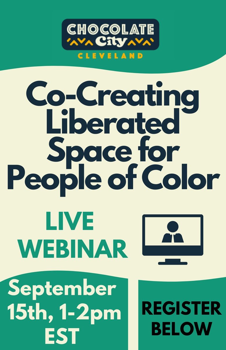 JOIN US for a LIVE WEBINAR EVENT about Co-Creating Liberated Spaces for People of Color. 
The session is coming up on September 15, with speakers 
<a href="/evburnett/">Evelyn Burnett</a>, <a href="/MCargill28/">Mordecai Cargill</a>, and Maica Mori. Learn more on our Facebook below. 
facebook.com/11598377031625…