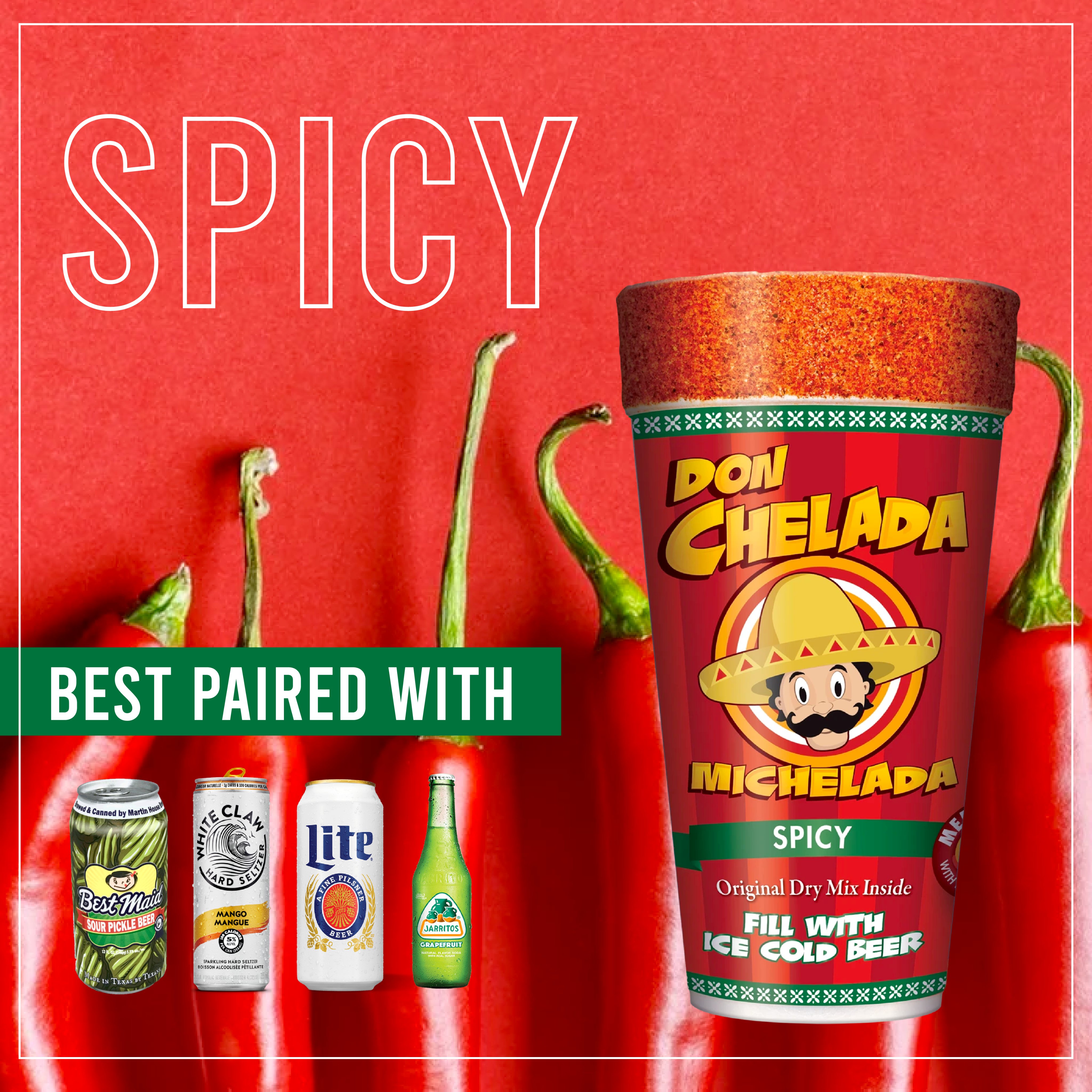 Don Chelada Michelada Pickle Cup, 1 Pack Of 12 Cups