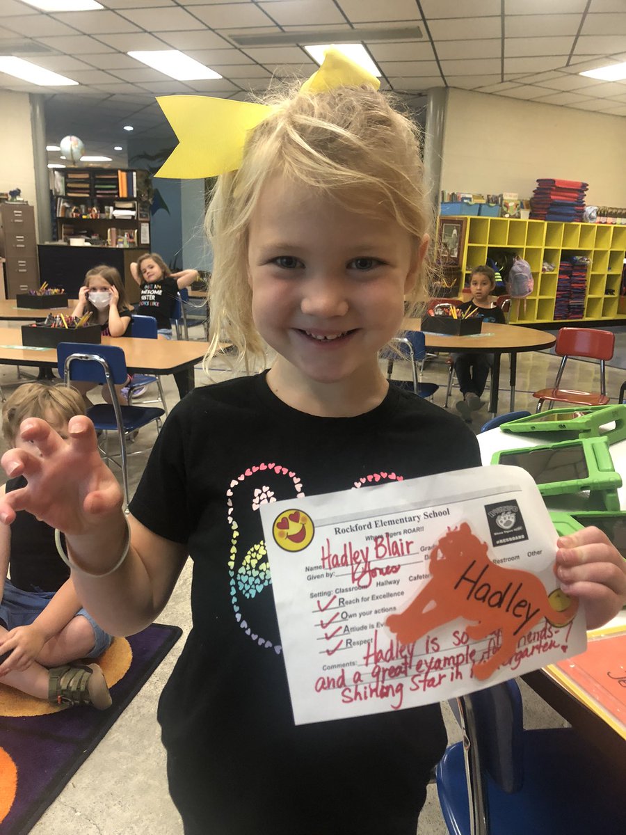 This young lady is Roaring in Jones’ class!   Way to go, Hadley!!🐯#Resroars