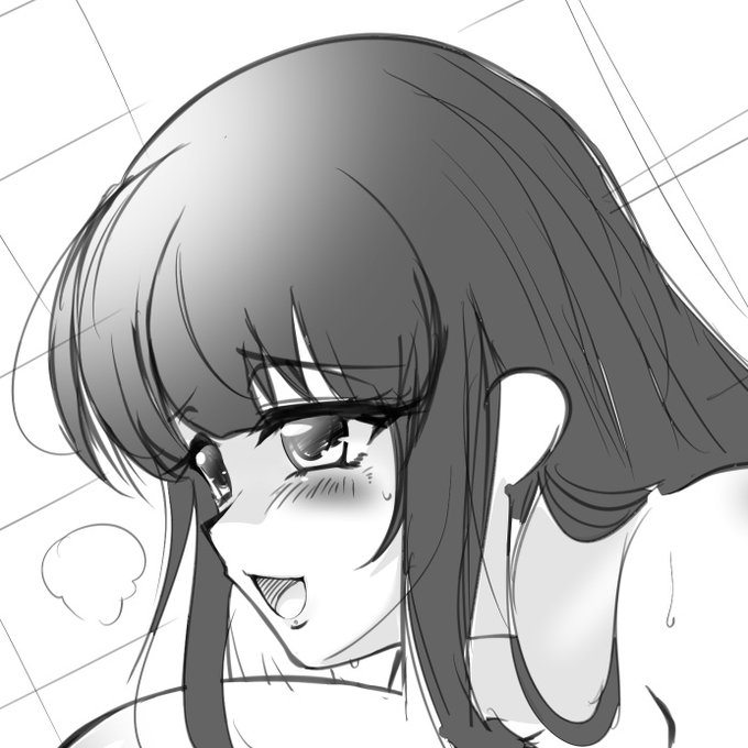 この角度の顔を可愛く描くの難しくて色々試行錯誤ののち奇跡的に成立している。 