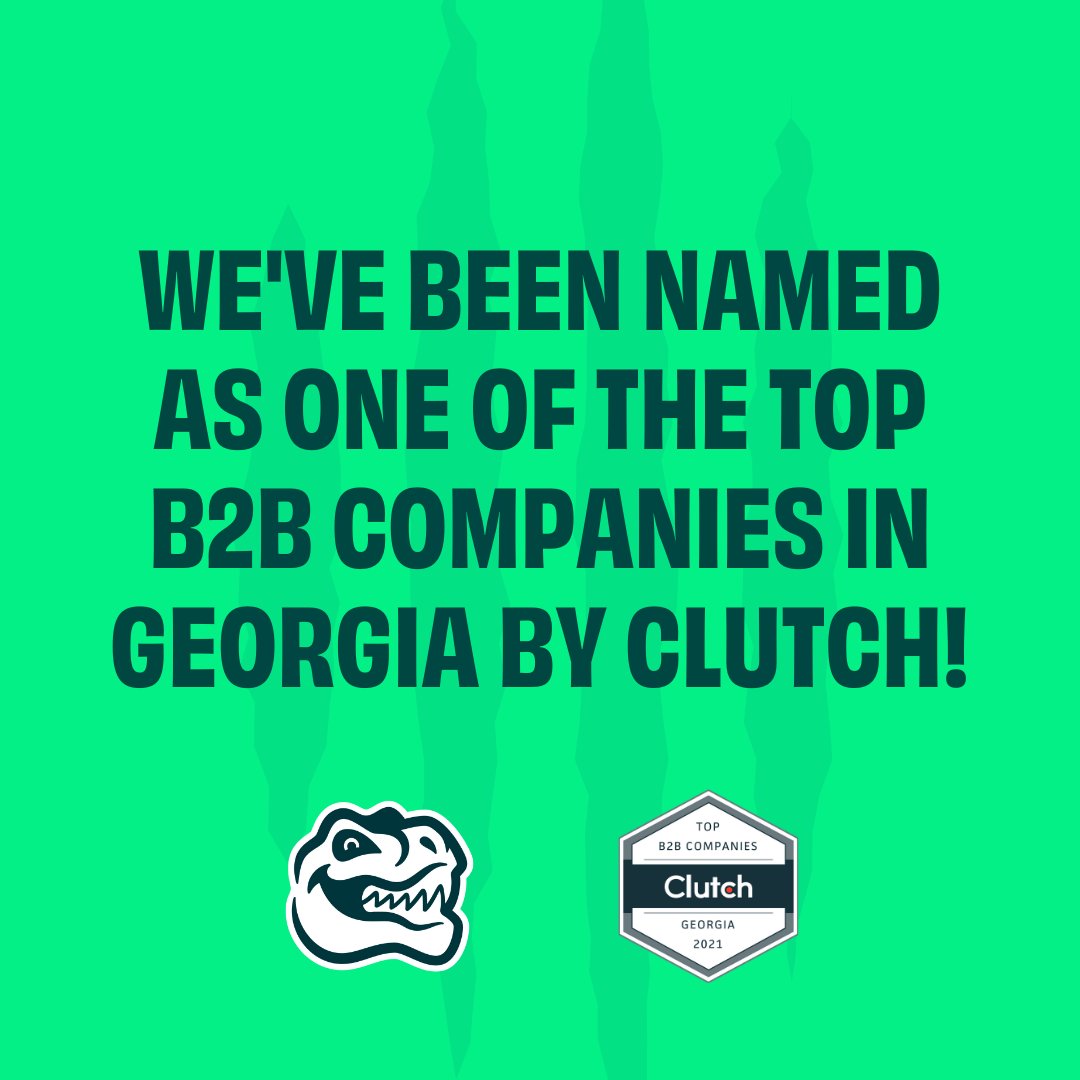 It's an honor to be named by @clutchco_official as one of Georgia’s leading B2B providers in web design and development, and custom software development! Read the entire article ➡️ link in bio! #TyrannosaurusTech
