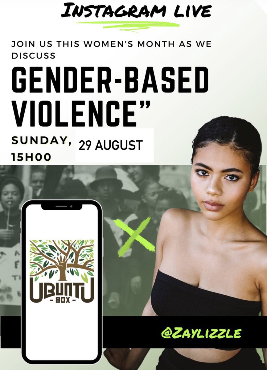 Join us on the 29th of August as we discuss Gender-Based Violence with <a href="/zaylizzle/">✨zaida ✨</a> 🙌🏽🍃