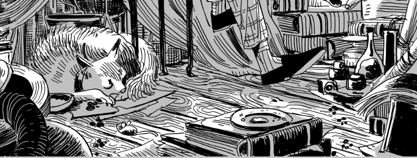 The magician studying late into the night in their tower. 
