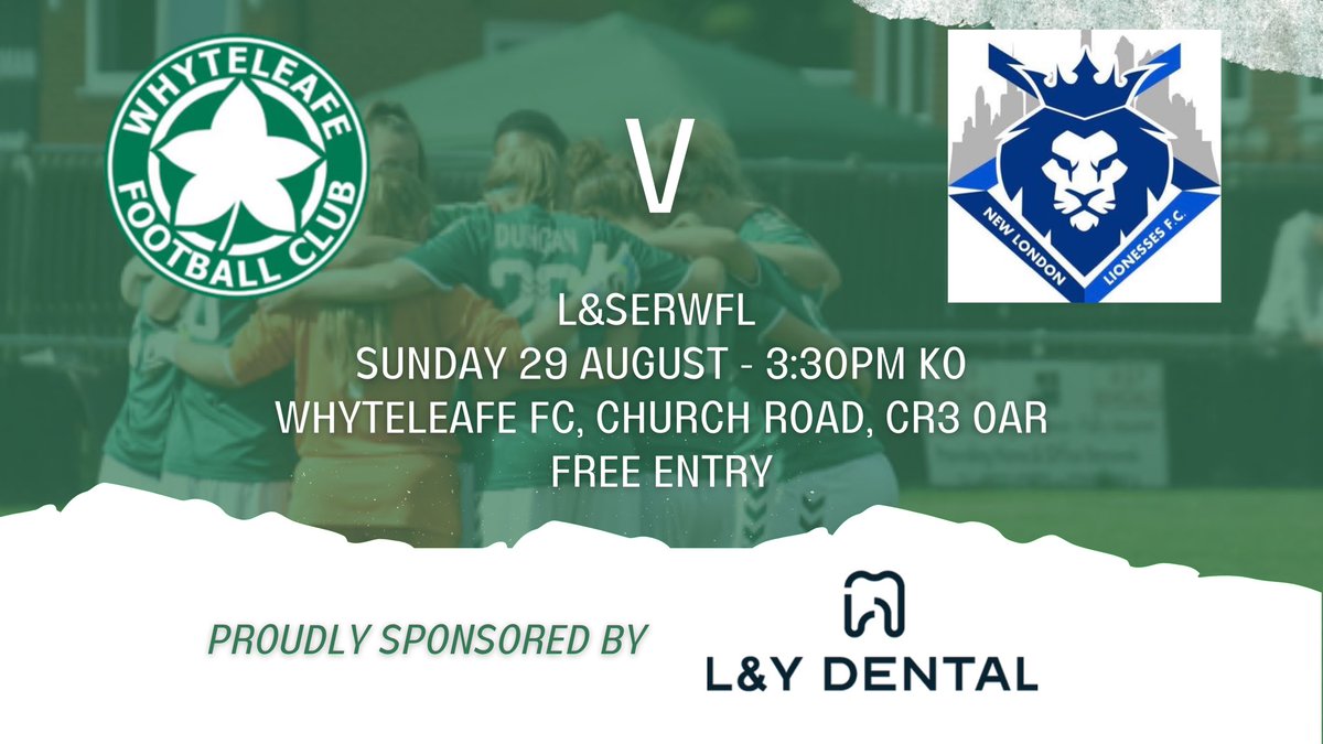 AFCWhyteleafeW's tweet image. This Sunday we host @lionessesfc, with the match kindly sponsored by @LandYDentalCli1, your new dental practice in #Northwood with all dental specialities under the same roof and the calmest and most luxurious environment! #dentistlondon #dentistharrow