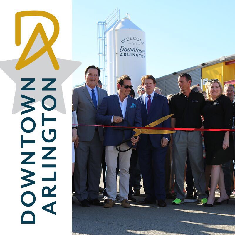 DTarlington's tweet photo. We are so excited to announce our new logo and brand! It reflects our view that “Downtown Arlington is where creativity, authenticity, and hometown pride thrive and drive what’s next.” #dtarlington https://t.co/6j4PffI1U5