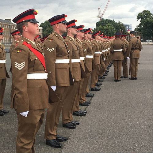 RARmilsim's tweet photo. Royal Anglian parading on Minden Day on the 1/8/2019. https://t.co/EwGcPednvt
