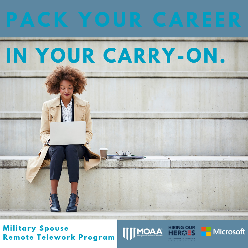<a href="/MilitaryOfficer/">MOAA</a> <a href="/hiringourheroes/">Hiring Our Heroes</a> Military Spouse Program &amp; <a href="/Microsoft/">Microsoft</a> announce Military Spouse Remote Telework Program. App moaa.org/spousegrant  #vetbiz #veterans #knowyourmil #smallbusiness #militaryspouse #military #entrepreneurshiplife #homebasedbusiness #telework