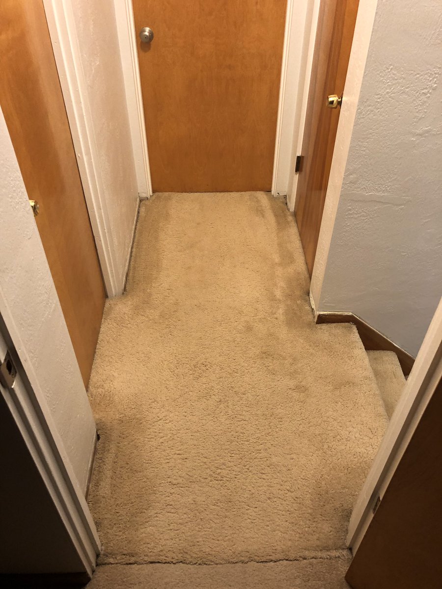 dougdefrank's tweet photo. Our #ProjectWeekend kicks off this morning! Time to rip out this old carpet and redo the finish on the steps! 🤙 https://t.co/F1ocQC0mG5