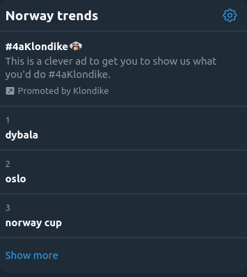 Twitter Trends in Norway.