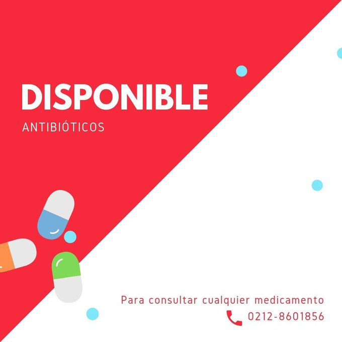 🔘Disponibles los siguientes Antibióticos

⭕️Ampicilina💊
⭕️Amoxicilina💊
⭕️Azitromicina💊
⭕️Meropenem💉
⭕️Cefadroxilo💊
⭕️Vancomicina💉
⭕️Ciprofloxacina💊
⭕️Clindamicina💉
⭕️Levofloxacina💉
⭕️Metronidazol💉

Para más información ☎️0212-8601856

#2Ago #FelizViernesATodos #Caracas