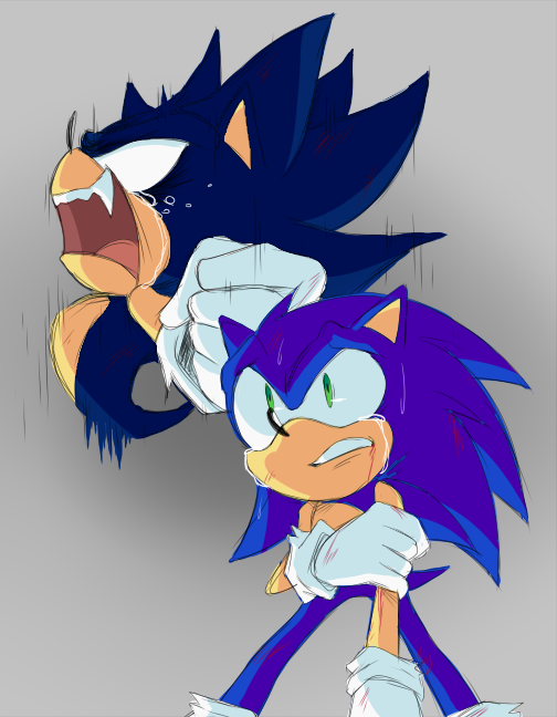 Dark Sonic - Drawing  Sonic fan art, Sonic, Sonic and shadow