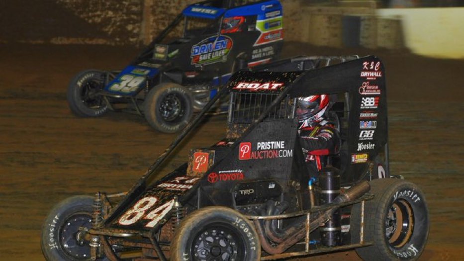 ToyotaRacingUSA's tweet image. Sailing to the 🏁! @ChadBoat wins night 3 of @USACNation #PAMidgetWeek!