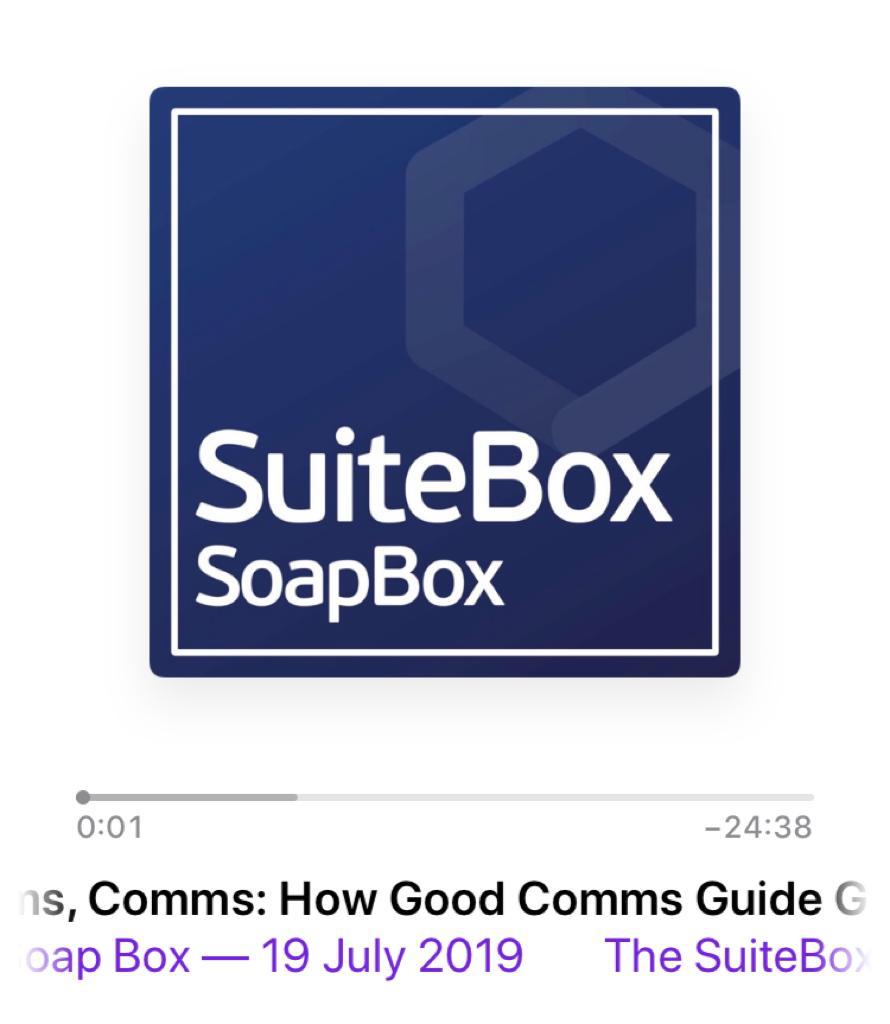 New Podcast Episode alert 🔊 In the latest SuiteBox Soap Box, we’re chatting to Rebecca from @pinkmedialtd about the role communications in guiding customers through their buying journey and why a human-digital approach is important to ensuring a great customer experience ✅