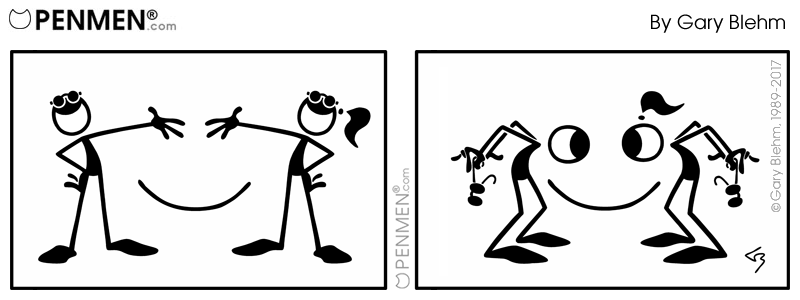 PENMEN_Studios's tweet photo. PENMEN® The Wordless Comic Strip #SmileMore #PutYourHeadsTogether #crazyeyes #comicstrip #laugh #smile #Grin #comics #comiccon #comix #webcomic #webcomics #cartoons #cartoonist #positivity #bigsmiles #GaryBlehm #LiveLaughLove #TheOptimist #PENMEN #Penman https://t.co/gvn1F1ZWgv https://t.co/0H3WK9Fk1J