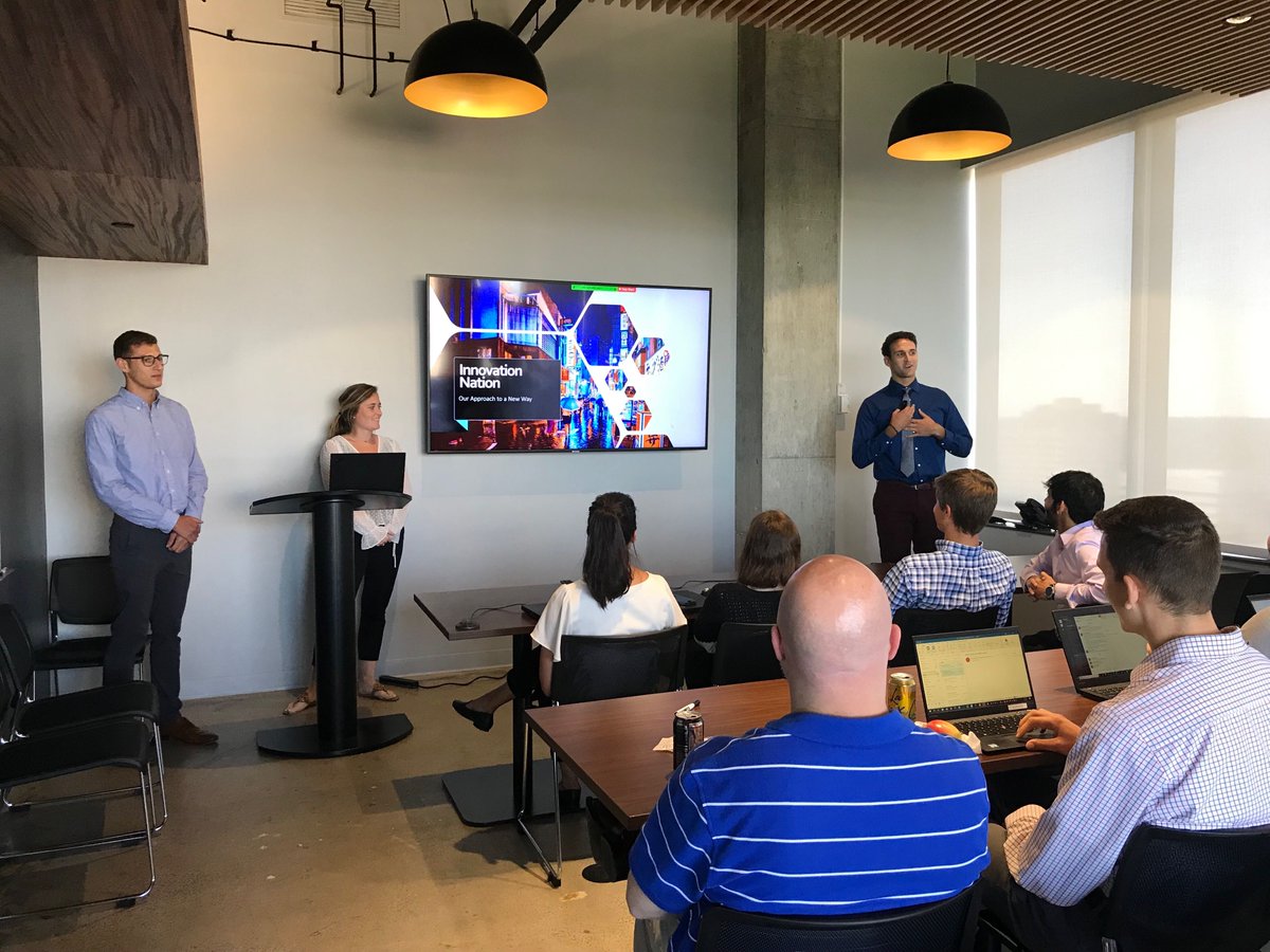 WeAreMCG's tweet photo. We love seeing our associates in action! Yesterday, Maryville hosted its first Innovation Session, where our associates competed to build a @servicenow solution to enhance internal operations. Congrats to our winning team!

#servicenow #innovation #lifeatmcg https://t.co/jBU9nQWHAW