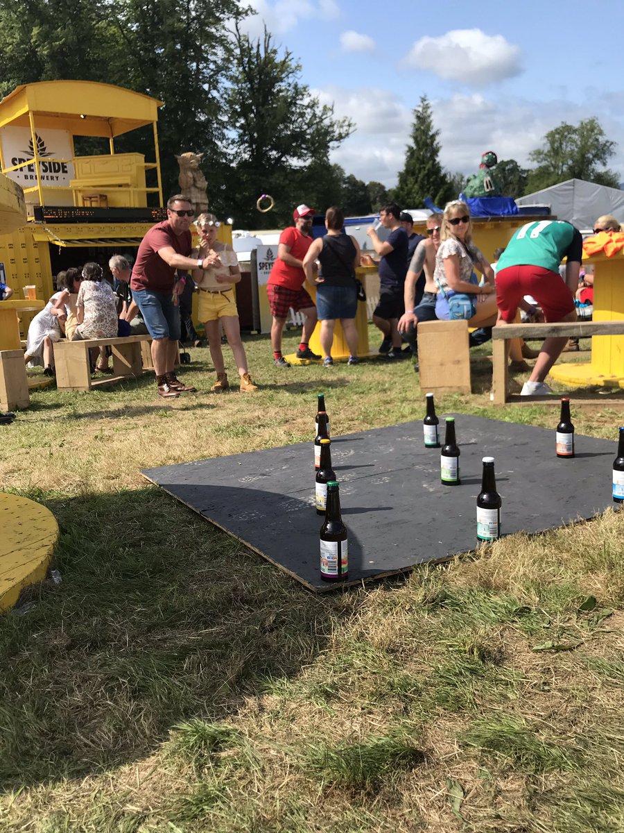 speysidebrewery's tweet photo. Ready for another round? Come on down and keep every beer that you hit. #bottletoss #coldbeerisbest #SpeysInvadersBar #sunshinefestival #Bella2019 https://t.co/ktU8MudQ7R