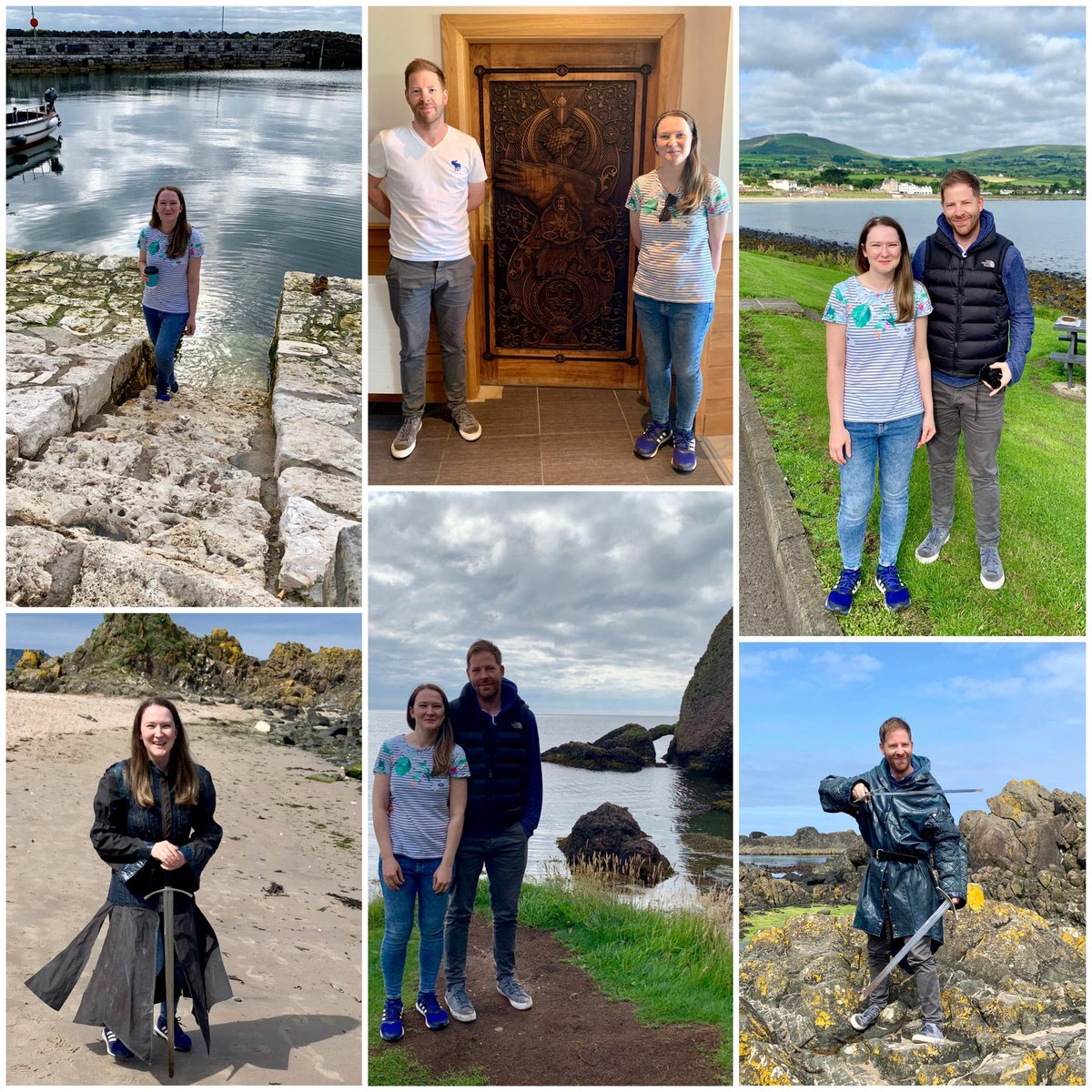 GoT_Tours's tweet photo. Adrian's private car tour August 1st. Avril & Andy from England celebrating their wedding anniversary with a tour of Westeros. #GameofThrones #private #cartour #IronIslands #NorthernIreland #GoTTerritory #DoorsofThrones #DiscoverNI https://t.co/lcuNjsqd5J