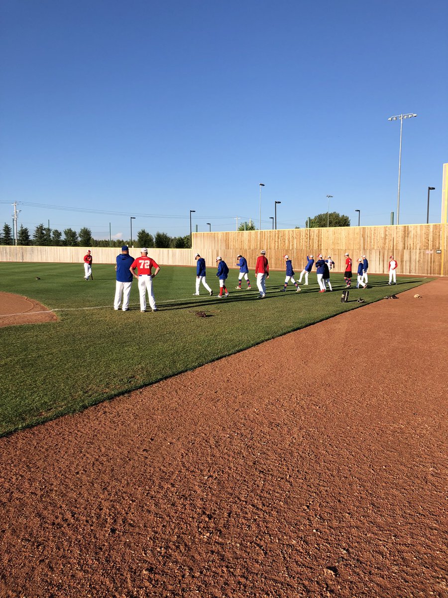 hawkwired's tweet photo. It’s time for game one for the @CamroseCougars 15uaaa to start there @BaseballAlberta run!
#push4august #letsgo https://t.co/UFNmK5JAA9