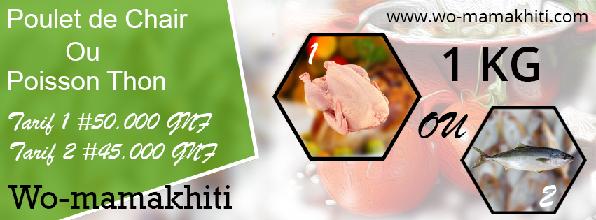 womamakhiti's tweet photo. Pour ce week-end, qu’avez-vous prévu de manger 🍽 :

1. Poulet de chair 🍗;
2. Poisson thon 🐟 ; 

Commandez en cliquant sur : https://t.co/CSDLHyhwyy ou composez le 622938675.
#AgroGuineeLab 
#Entrepreneuriataufeminin
#Cladiators 
#SmartWomen
#grandconcoursjeuneentrepreneur https://t.co/sQ04056eX8