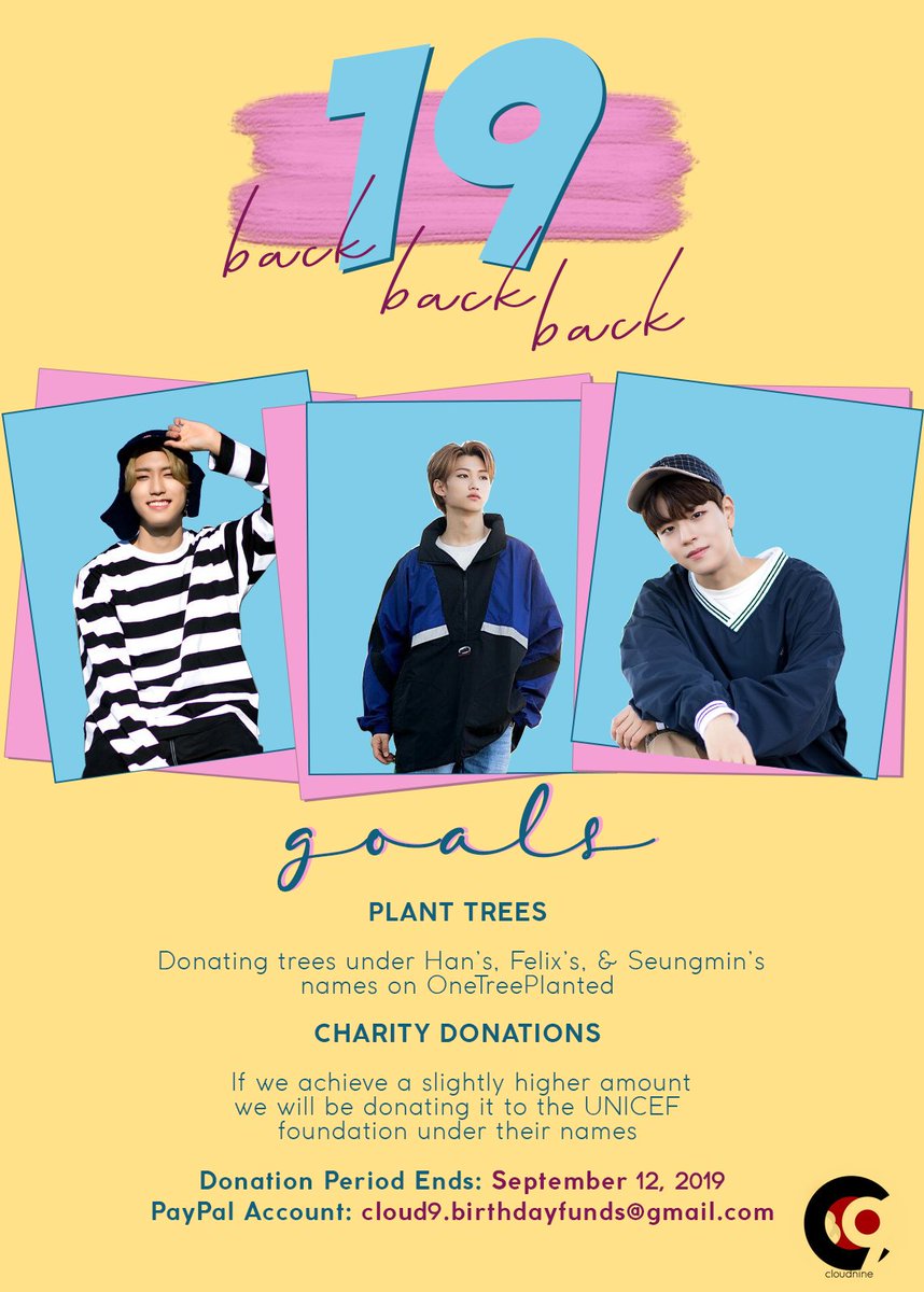 StrayKids_C9's tweet image. [🎂 19 🎂]

Help us buy trees for Han's, Felix's, and Seungmin's birthdays &amp;amp; fight against deforestation!

PayPal: cloud9.birthdayfunds@gmail.com

Donation form: bit.ly/Septcelebrants

#StrayKids #스트레이키즈 @Stray_Kids