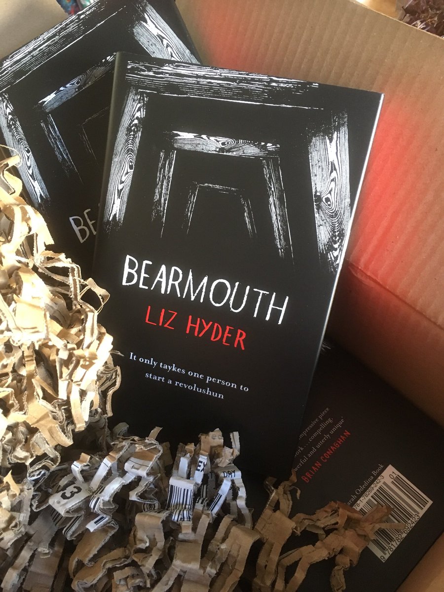 Next month I’ll be a published author and these peeps will be on bookshelves in actual bookshops! ACTUAL BOOKSHOPS! #bearmouth cover design by the amazing <a href="/YLambregts/">Yeti Lambregts</a>