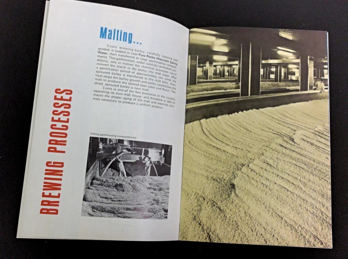 Before the rise of microbreweries, brewery tourists were limited to a few sites. This tour book from the Coors Company includes not only details about its process, but also about its very 1960s visitor lounges.  #InternationalBeerDay