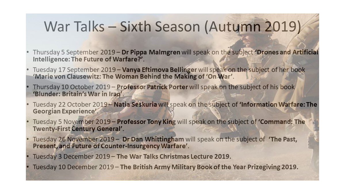 As much of the Army heads on Summer Leave, here is a little reminder   of our programme for the Autumn: