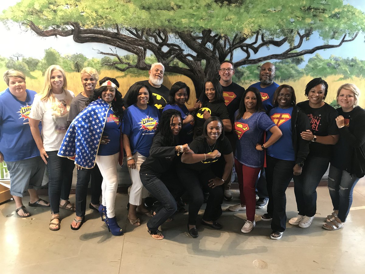 pcssdschools's tweet photo. Our team got to show off their "super side" this week! Day 3 of our #pcssdleadership2019 summit featured SUPERHEROES! Who is your favorite superhero? #pcssdproud #equityandexcellence https://t.co/eWZXlHqCFf