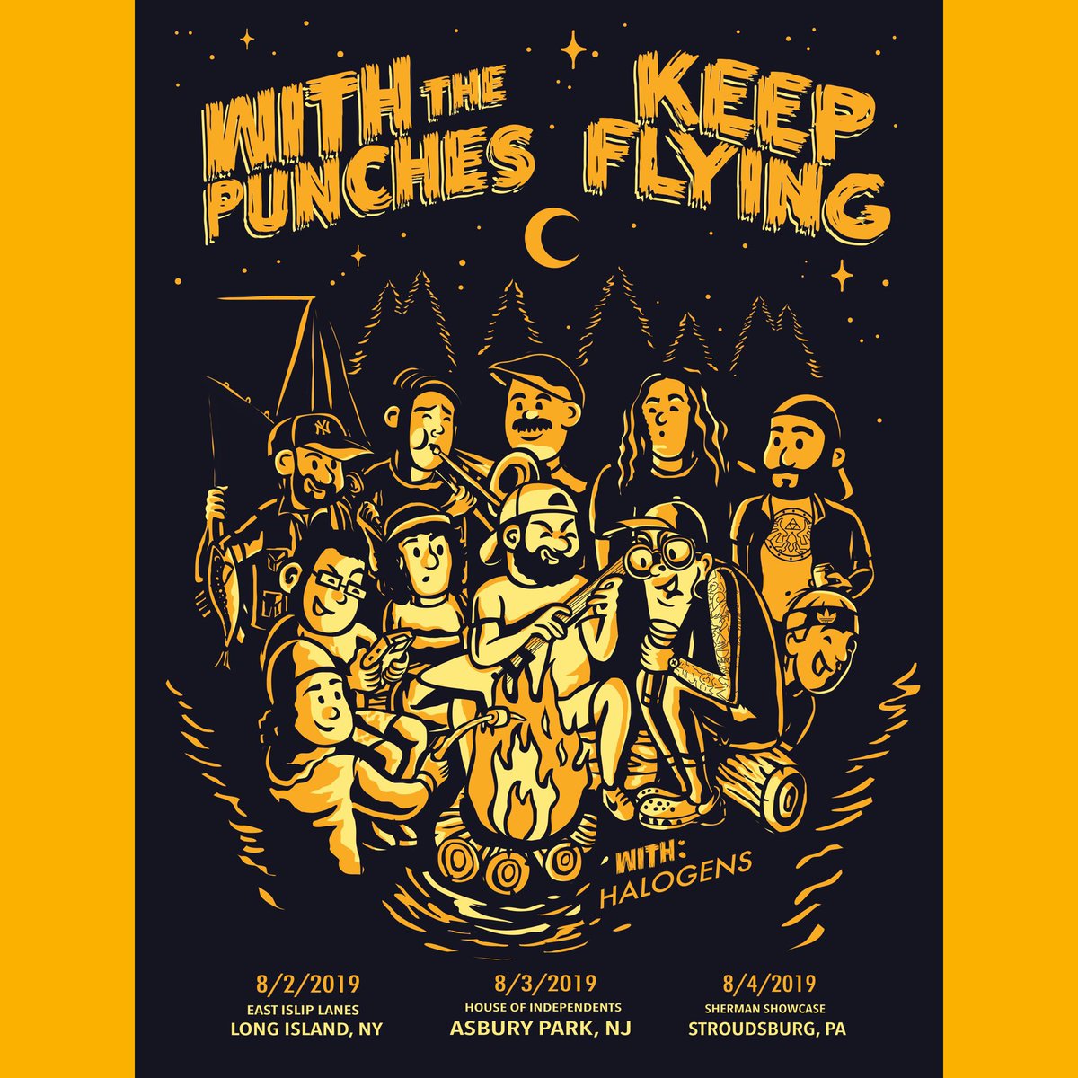 HalogensNJ's tweet image. Halogens / @KeepFlyingBand / @withthepunches weekend starts TONIGHT on Long Island with @SouthShoreFest,
2 stage festival with free bowling ft.  @Handxguns @SORENBANDLI @soundsscenarios + more. Asbury Park, NJ tomorrow! 🥳🕺🏻🎳

Photo: @ShannonCarr__ 
Poster: @chrisappap