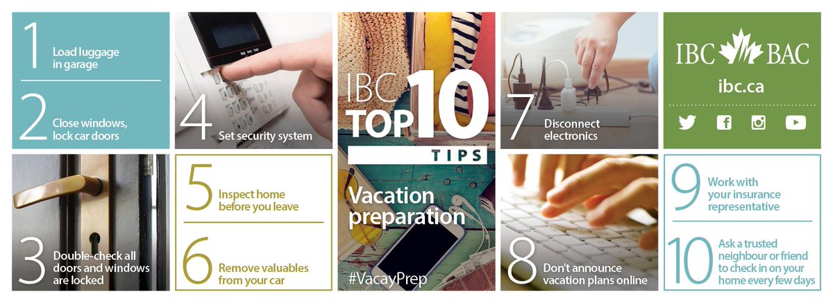 Counting down the minutes to your summer vacation? Take a look at these top 10 tips to help protect your home before you leave: bit.ly/1CldlJL #vacayprep #SummerSafety #summerseason