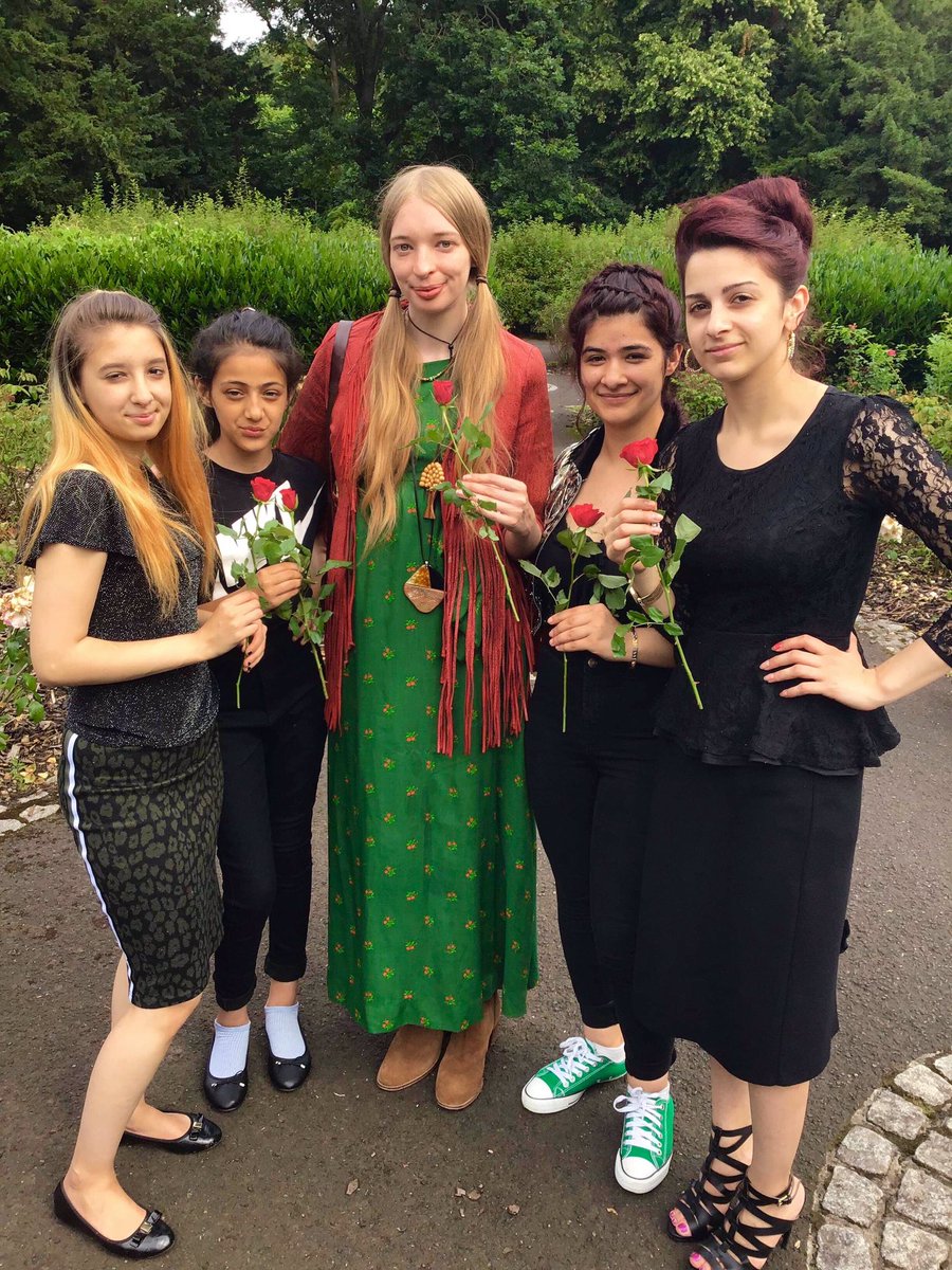 Today, our Roma youth team planted their Romani Rose tree along with a commemorative plaque in the Scottish Poets Rose Garden of Queens Park to mark the 75th anniversary of the #RomaGenocide #RomaGenocideRemembranceDay #2August #RomaYouth #RomaVoice #Govanhill